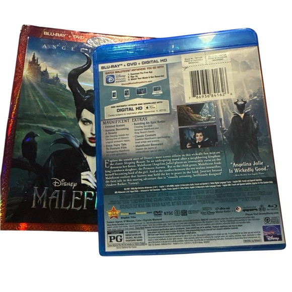 🔥 7 MOVIES/$50 Bundle - Disney’s MALEFICENT Blu-ray – Angelina Jolie - Picture 2 of 3
